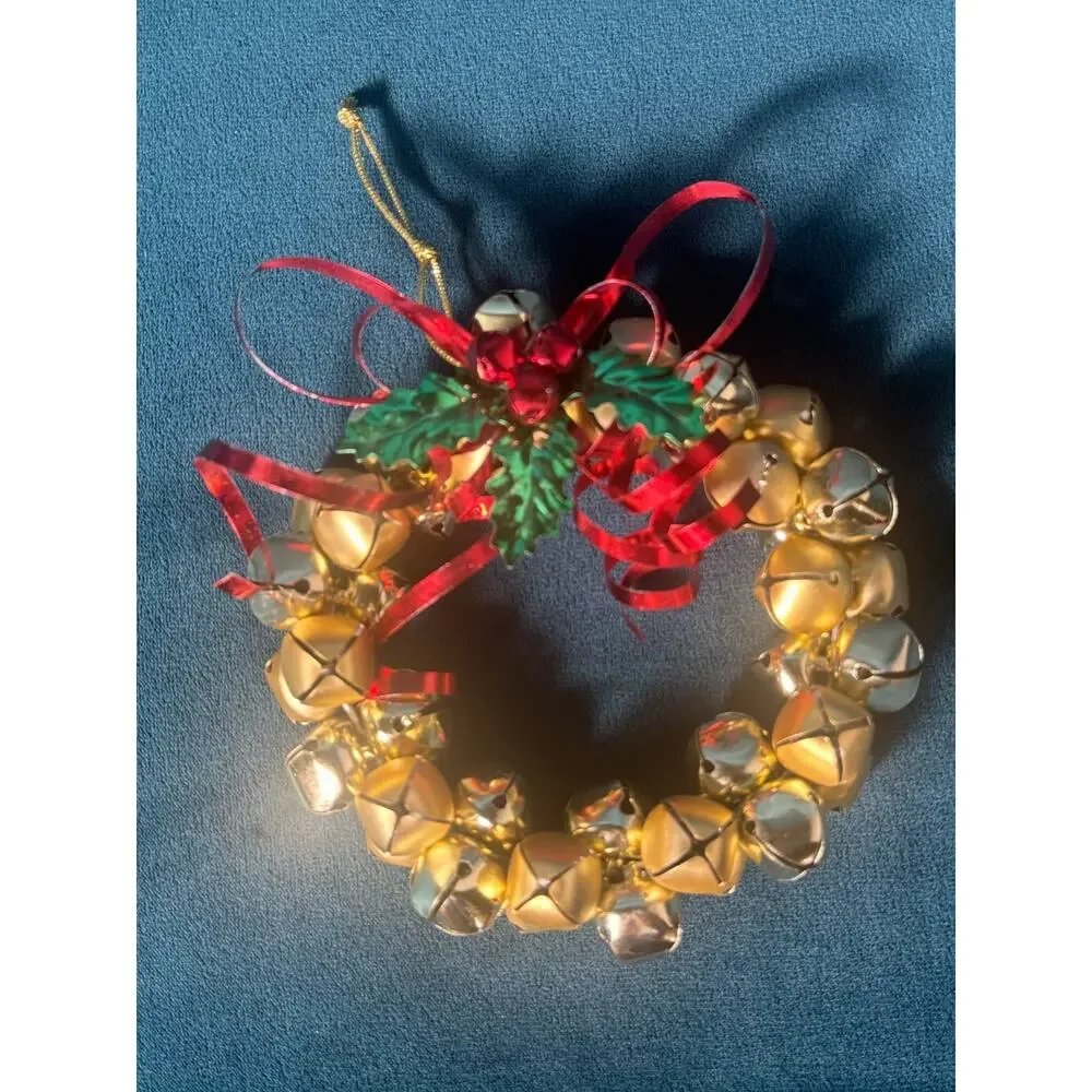 Gold Jingle Bell 5” Wreath Ornament